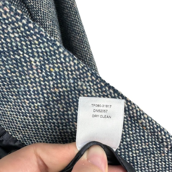 Pendleton Sz S NWT Women's Gray Blue Open Front Long Sleeve Wool Blazer - Picture 7 of 15